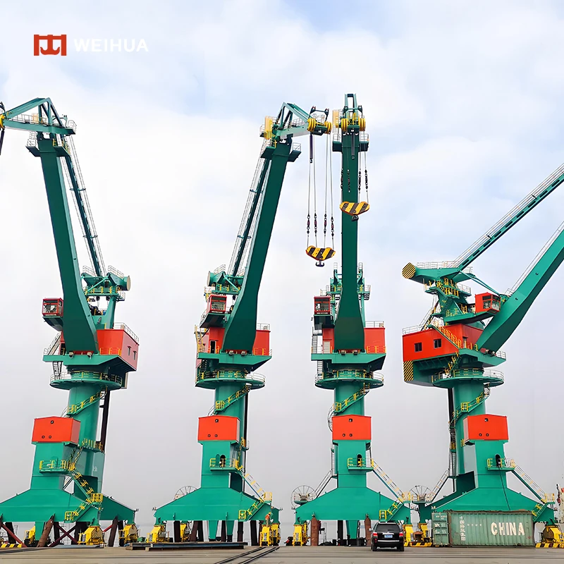 WEIHUA Mobile 10 Ton 25 Ton 40 Ton Hydraulic Pedestal Offshore Portal Crane