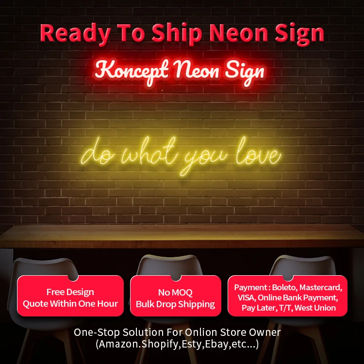 Koncept Drop Shipping 36inch do what you love  custom neon led sign Neon Light Advertising Custom LED Neon Sign