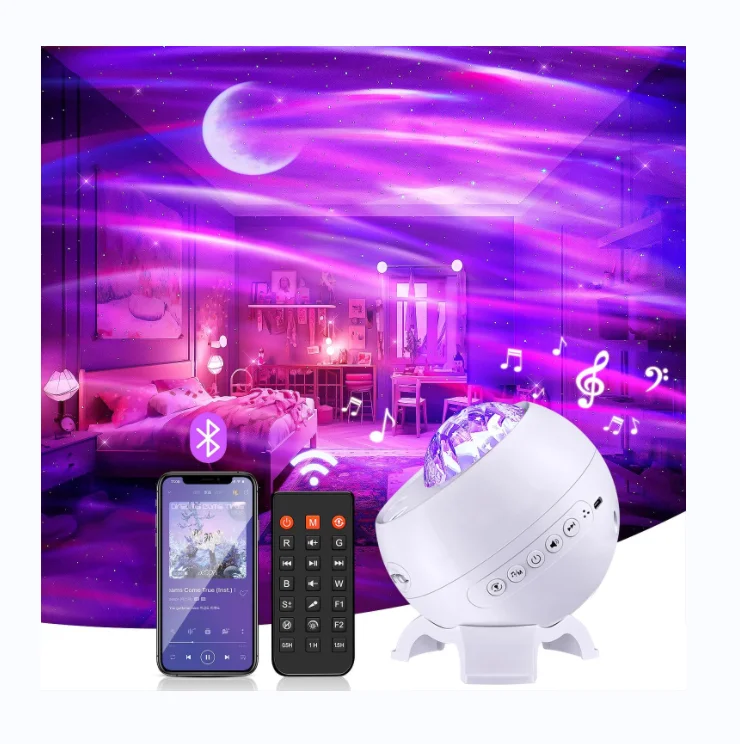 White Noise Machine Northern Light Galaxy Projector For Bedroom Nebula Moon Dynamic Aurora Projector