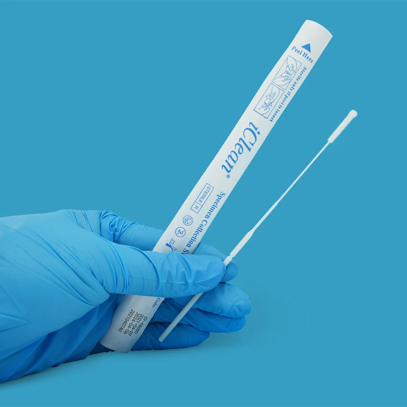 Disposable Nylon Collection Nose Swab Nasopharyng Sterile Sampling Swab Medical Flocked Nasal Swab Stick