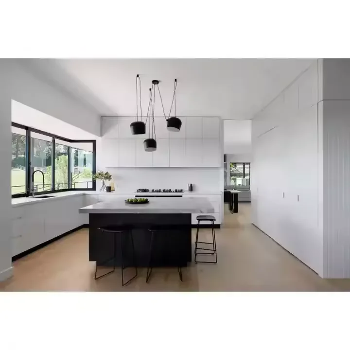 2024 European Design 2pac Full Set Smart White Lacquer Kitchen Cabinet