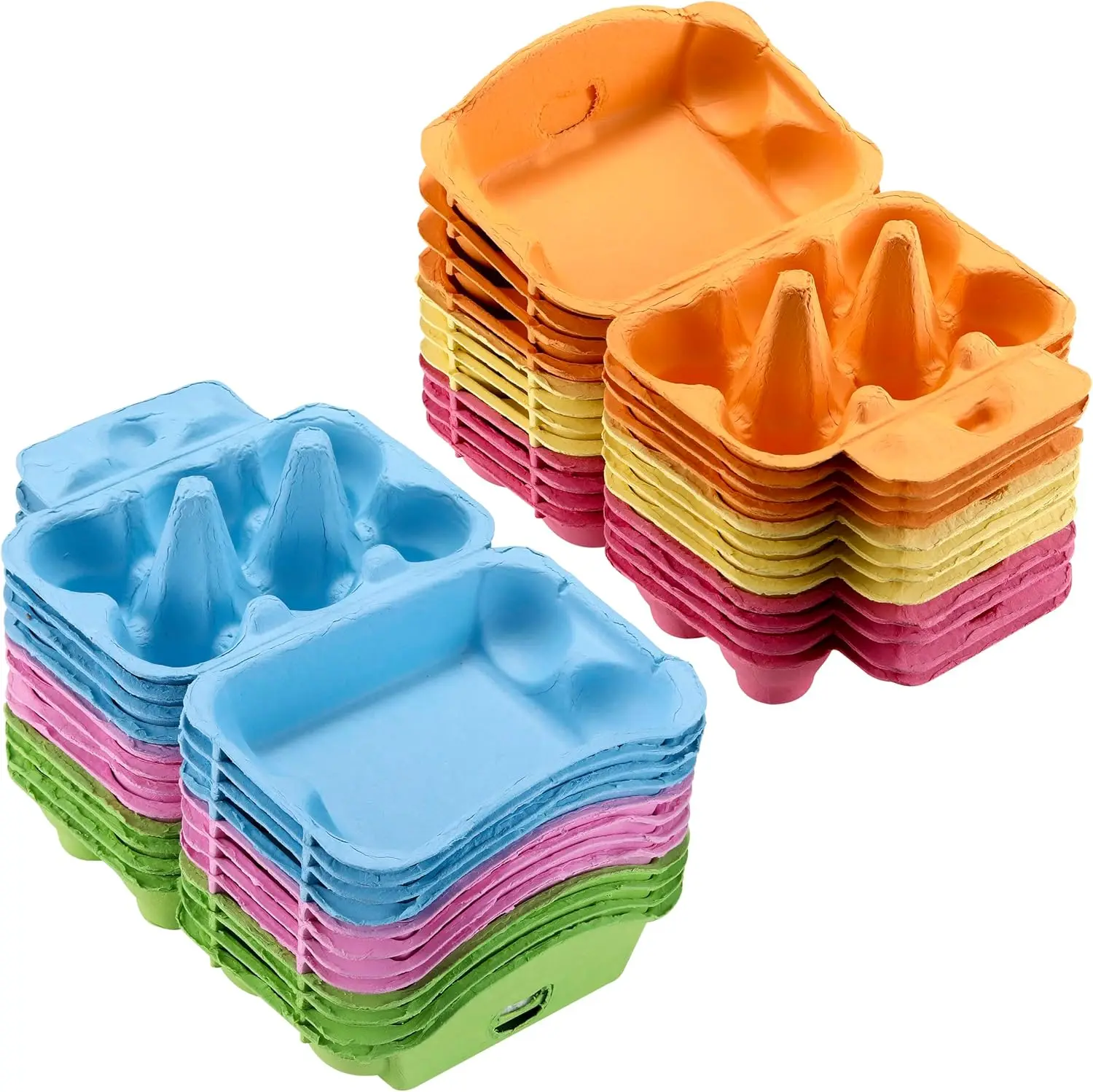 Wholesale Recycled color Cartons for Chicken Eggs toys Easter egg 6 cells paper egg tray carton for sale