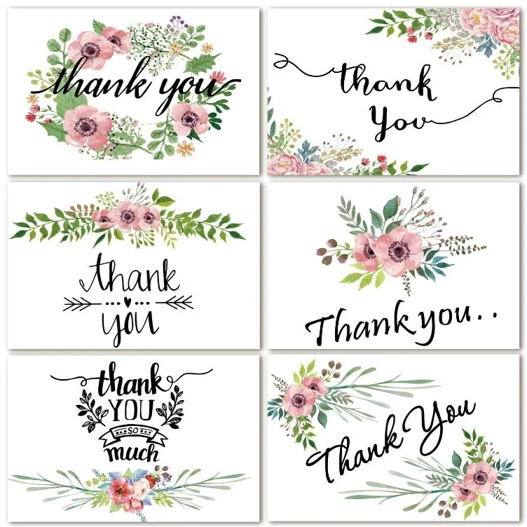 
Free custom design color print THANK YOU CARD creat cards for promotion 