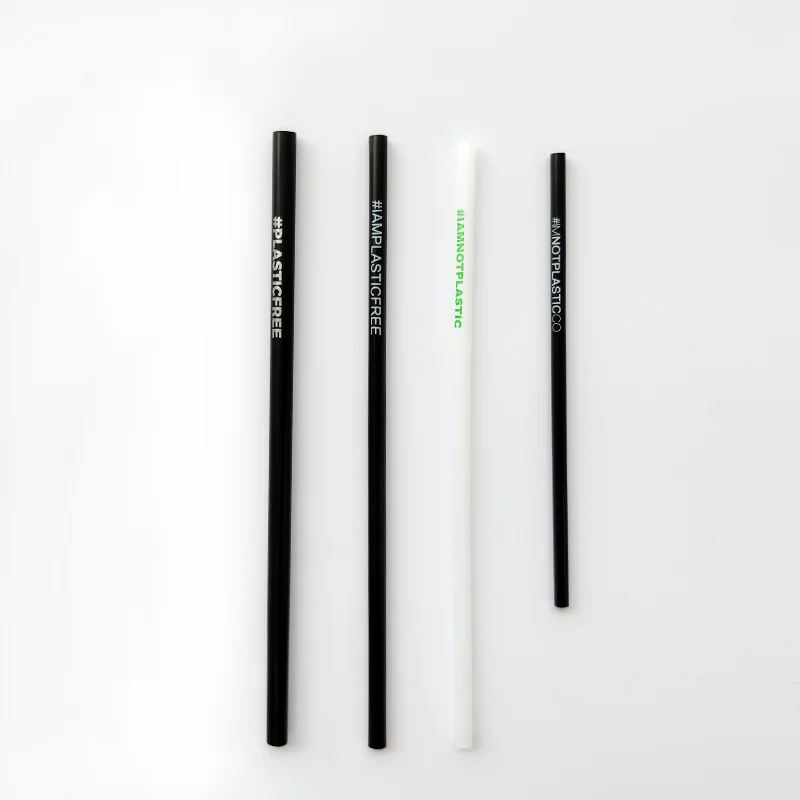 100% compostable plant-based corn starch green disposable plastic PLA straws