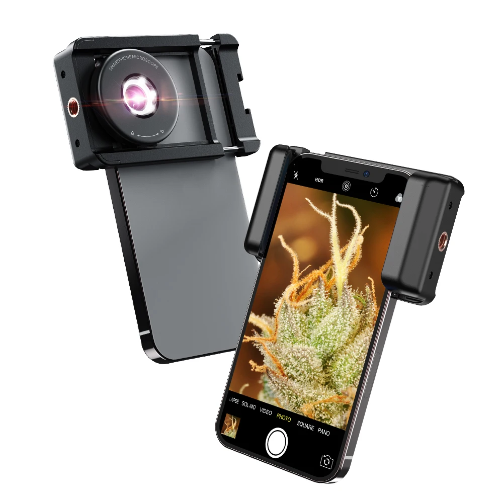 APEXEL NEW Professional Video Microscope Lens With Phone Clip LED Light & CPL Mobile Phone Jewelry Microscope