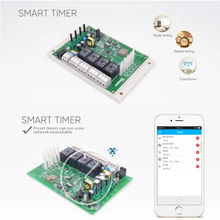 New Version Sonoff 4CH R3 Smart Home 4 Channel 2200W Wifi Remote Smart Switch WITHOUT RF