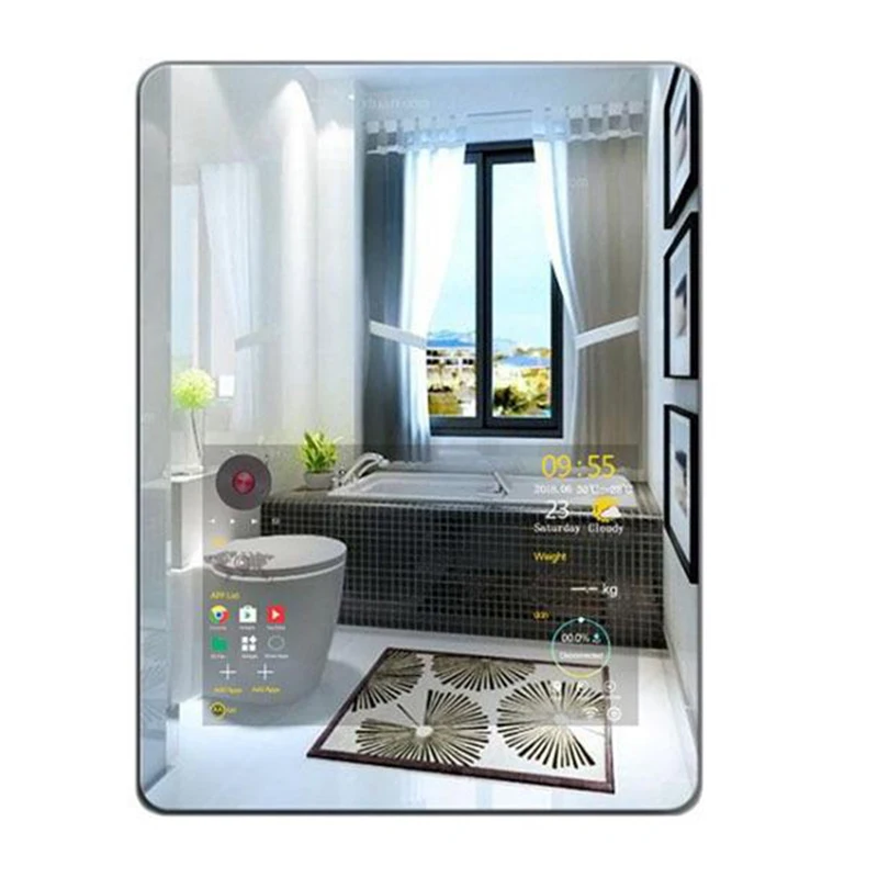 Size and shape can be customized mirror display glass magic mirror glass  for clothing shop ang MALL bathroom