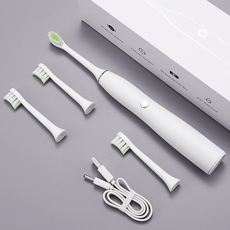 Wholesale USB Fast Charge Rechargeable 4 Heads Luxury Health Sonic Smart Electric Toothbrush for Adults