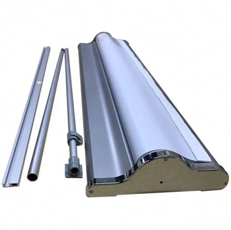 Top Selling Rotating Single Side Pop up Banner Retractable Banner Stand Wide Stable Base Roll Up Banner Stand