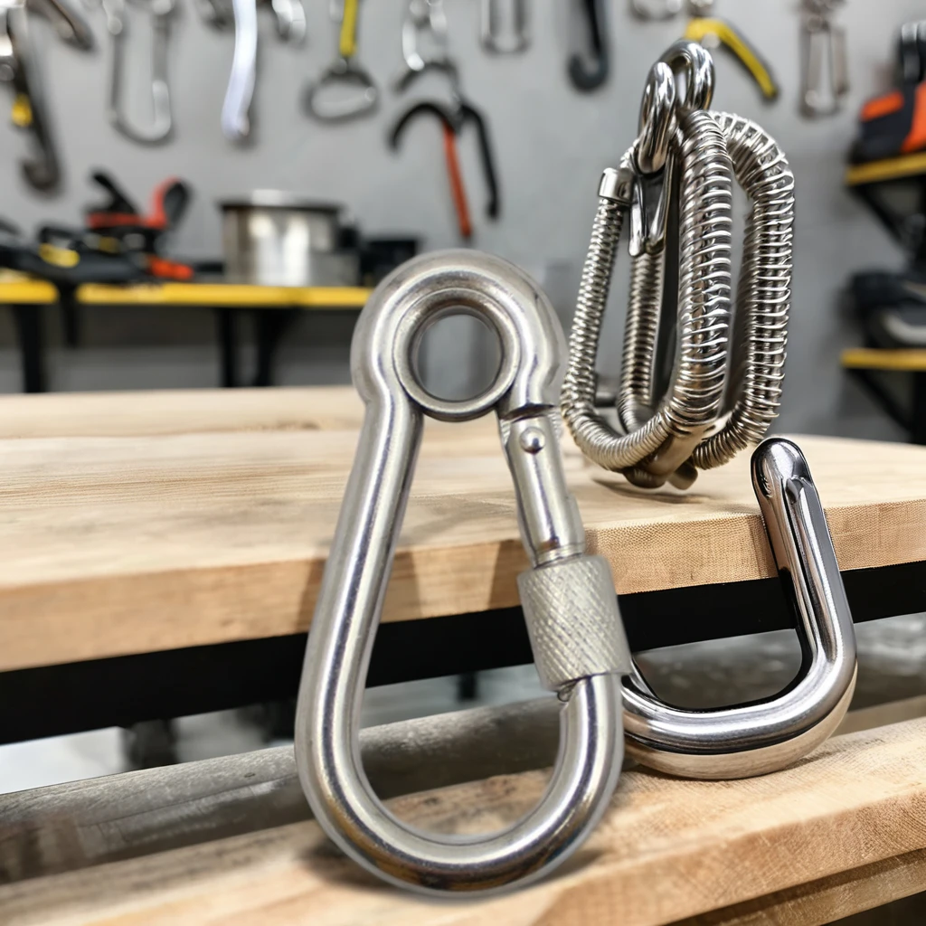 M9 316 Marine Grade Stainless Steel Carabiner Scuba Diving Outdoor Climbing Heavy Duty Spring Hook Screw Locking Hanger Usage