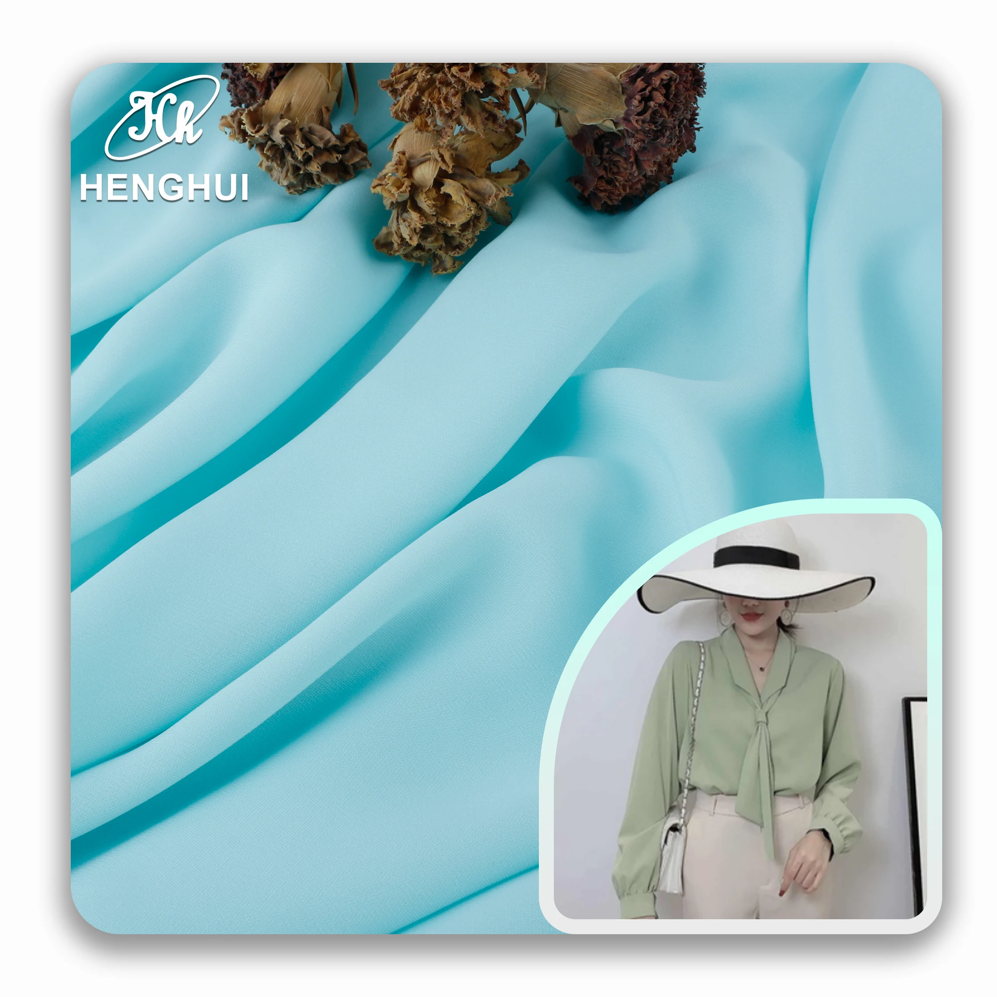 Высококачественная Полиэстеровая шифоновая ткань, мягкий текстиль на ощупь для весны и лета, женские брюки, топы, топы с лямкой на шее, платья