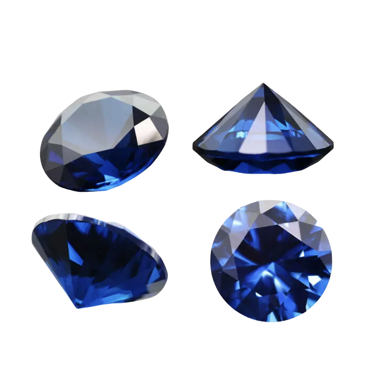 1.50mm 3.5mm Round Sapphire 2 mm Sapphire Stones Custom Cut Lab Blue Sapphire Stone