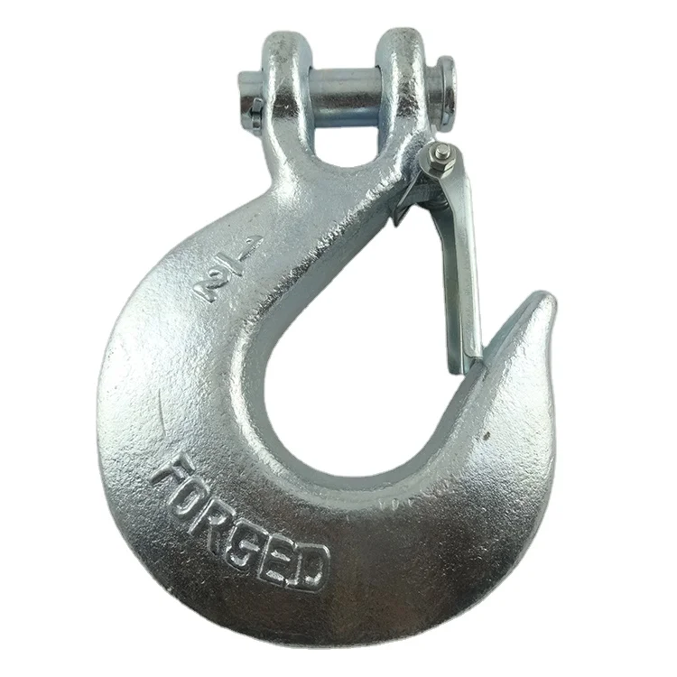 Wholesale high quality rigging hardware products lifting hooks forged metal hooks US type eye swivel clevis grab hook with latch