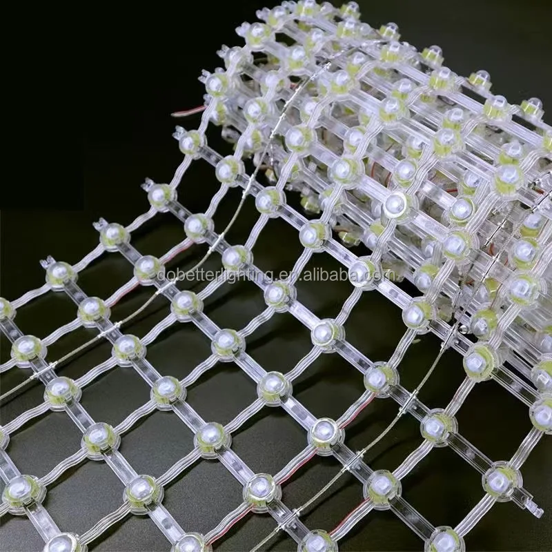 Flexible IP68 Waterproof LED Mesh Display Screen for Glass Curtain Building Grid Pixel point Light  LED Screen Artnet  control