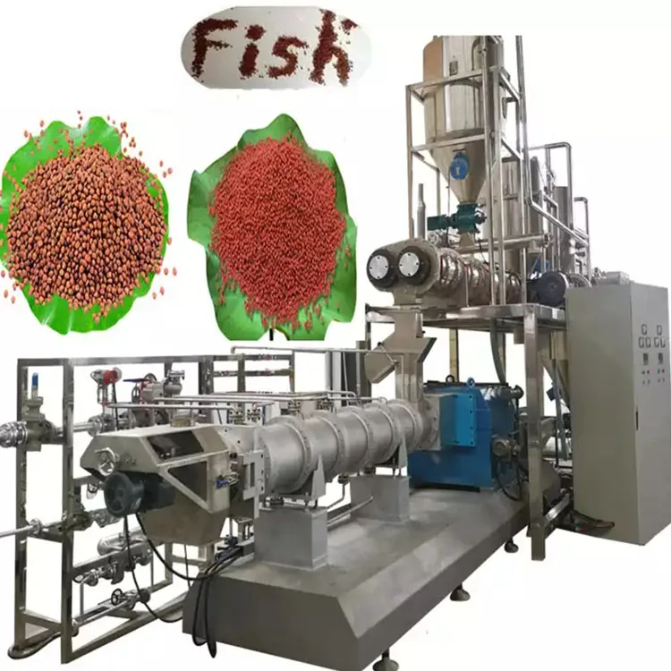 NEW PRODUCT fish farm industry 2-6t/h sinking and floating fish feed pellet extruder manufacturing machine production line