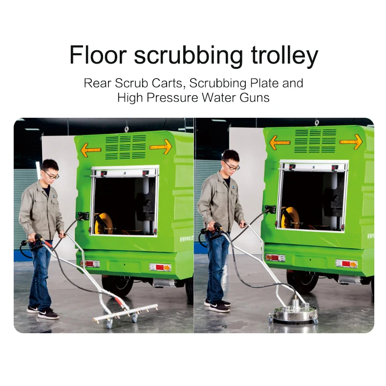 Четырехколесный Электрический гигиенический грузовик, моющийся автомобиль высокого давления