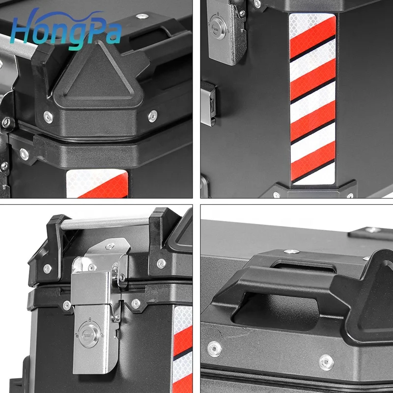 Универсальная мотоциклетная боковая коробка 36 л, алюминиевая водонепроницаемая боковая коробка для мотоцикла, верхняя коробка