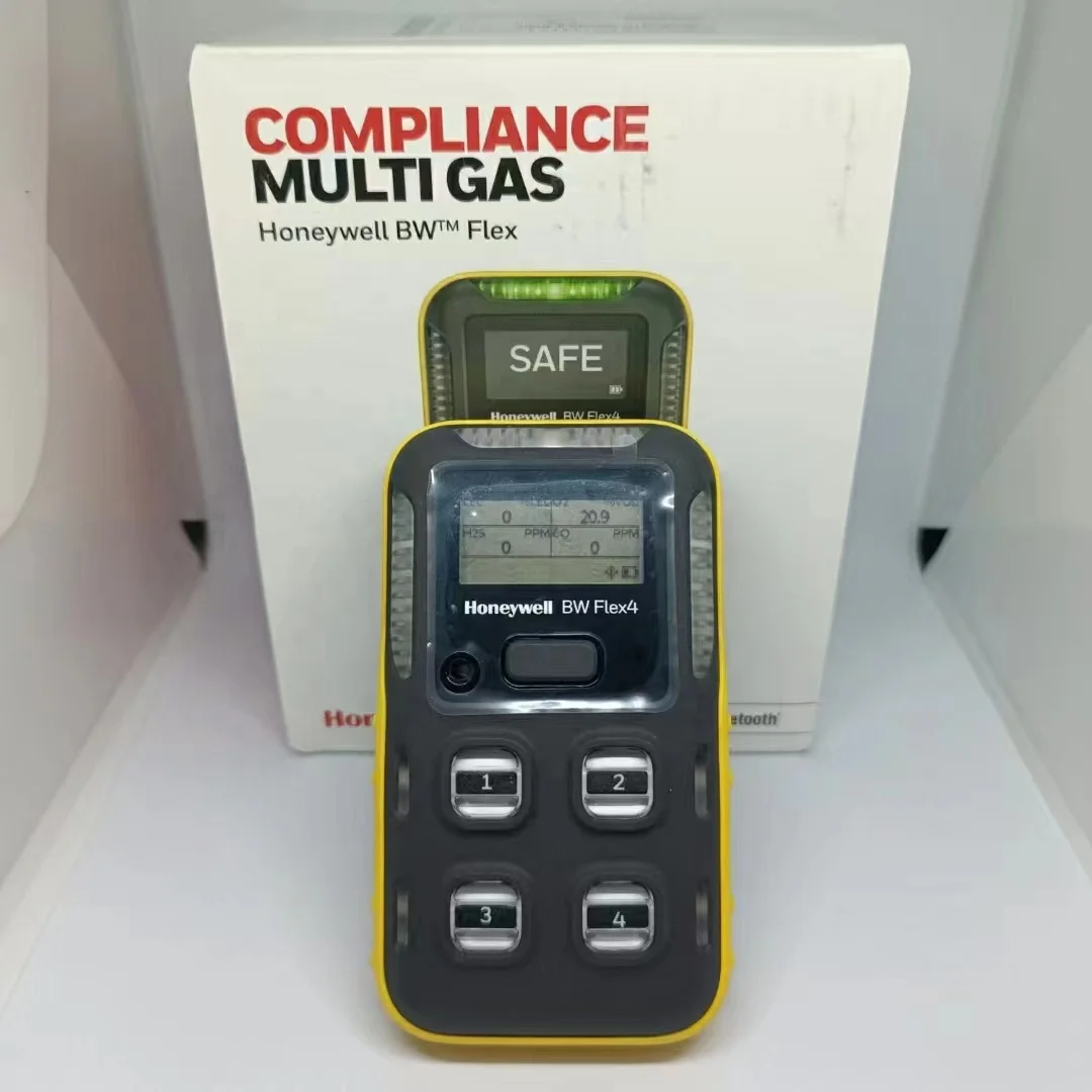 BW FLEX4 gas detector toxic combustible gas monitor CO SO2 H2S O2 honeywell 4 in 1gas detector portable wireless gas detector