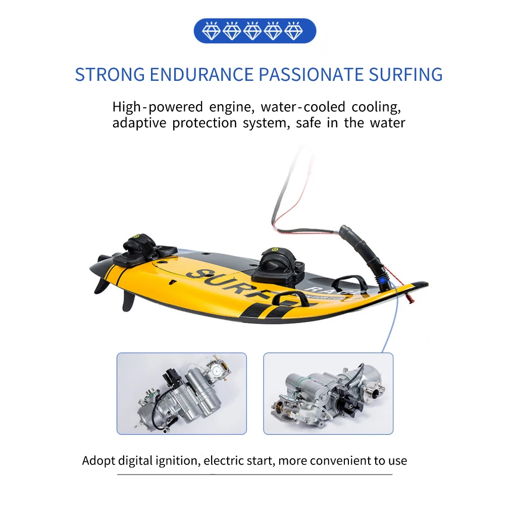 Electric Surfboard Jet Fast Speed Jet Power Electric Surfboard Powered Surfing Sport 50km Motorized Surfboard