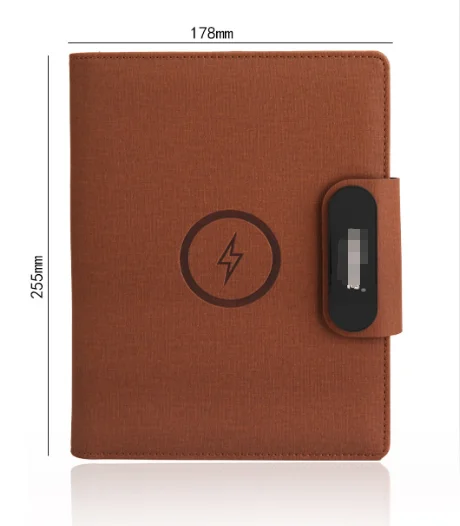 10000mah Power Notepad manager clip multi-functional wireless magnetic fast charge A5 Notepad with  LOGO customization