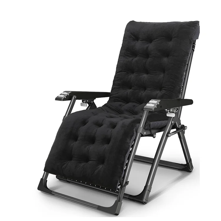 Portable folding camping chair zero gravity folding lounge chair luxury handrail with upgrade lock