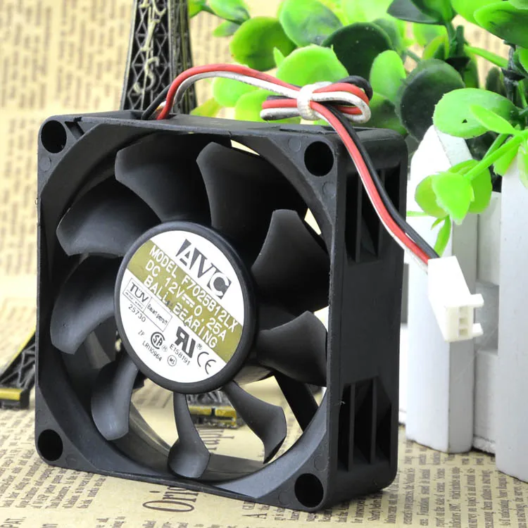 7025 fan AVC f7025b12lx DC12V double ball fan 7cm