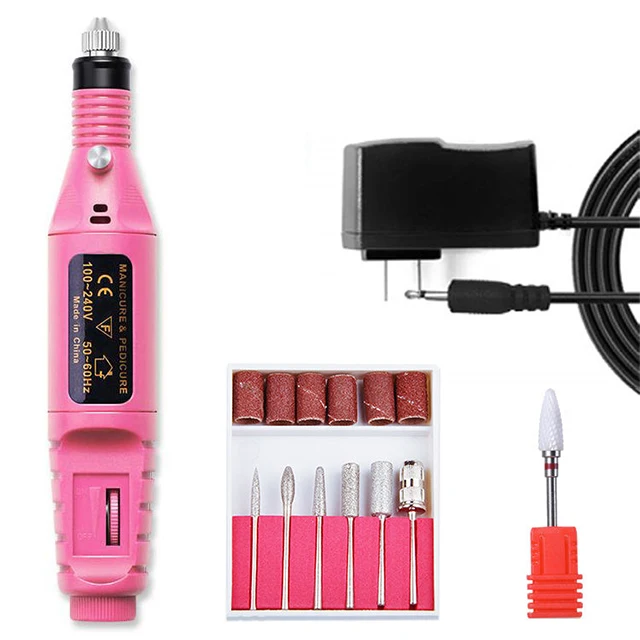 Professional Electric Nail Drill Machine Nail Files Pen Pedicure 7 Bits MillingUV LED Gel Polish Remover Nail Art Manicure Tool