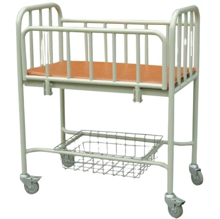 YKB005-Y6  Hospital Portable Steel Infant Cribs Baby Cot Bed With Wheels