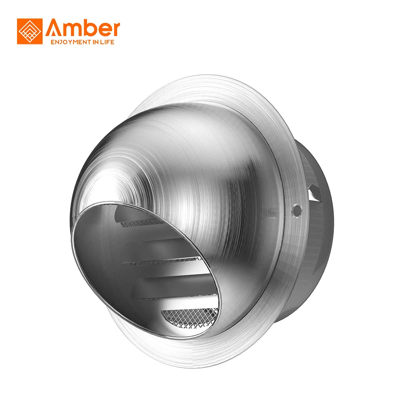 Stainless Steel Round Flat Grille Ducting Ventilation Cover Outlet Air Vent