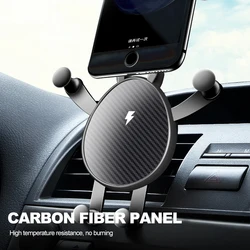 15WQi Car Phone Holder Wireless Charger In Car Mount Gravity Sensor for Air Vent Mount Car Charger Wireless For iPhone Xiaomi