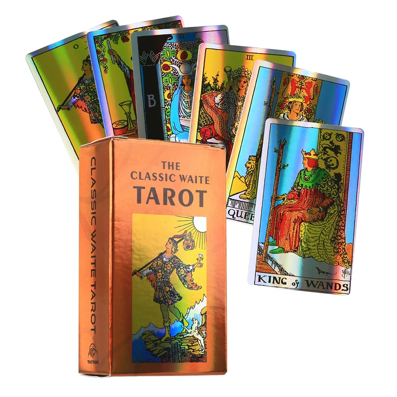 
HD Full English Tarot Wholesale Manufacturer Reflective Tarot Cards Factory Made High Quality Deck knight Rider Waite TarotGame 
