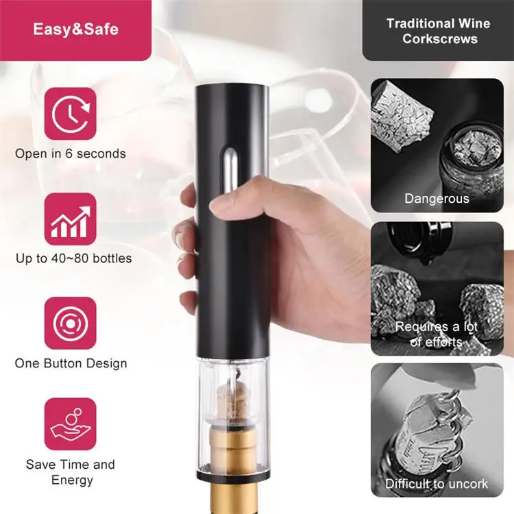 4 in 1 Electric Automatic Wine Corkscrew Openers Cork Screw Wine Bottle Opener Electric Wine Bottle Opener Set