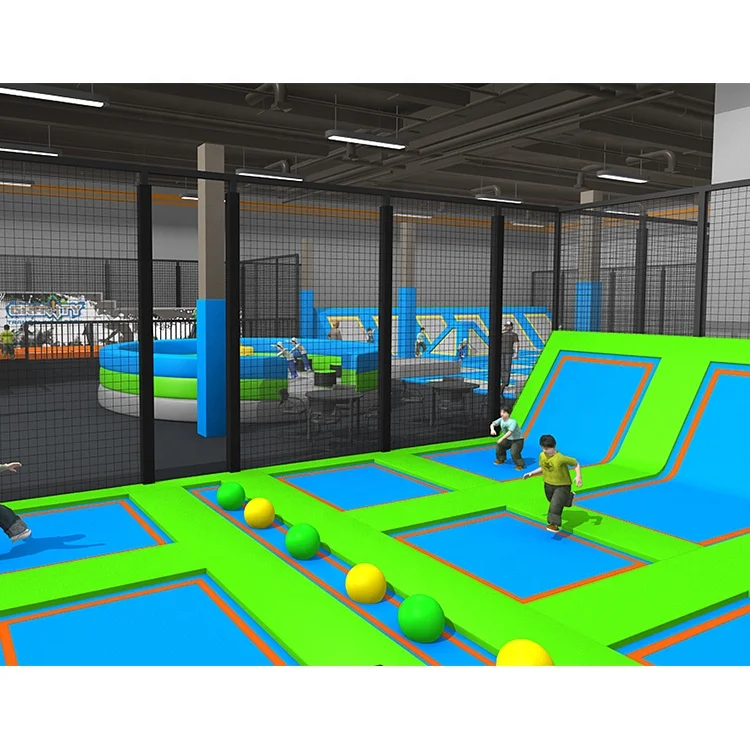 1200SQM Family Indoor Play Park Ninja Warrior Trampoline Park by Cheer Amusement