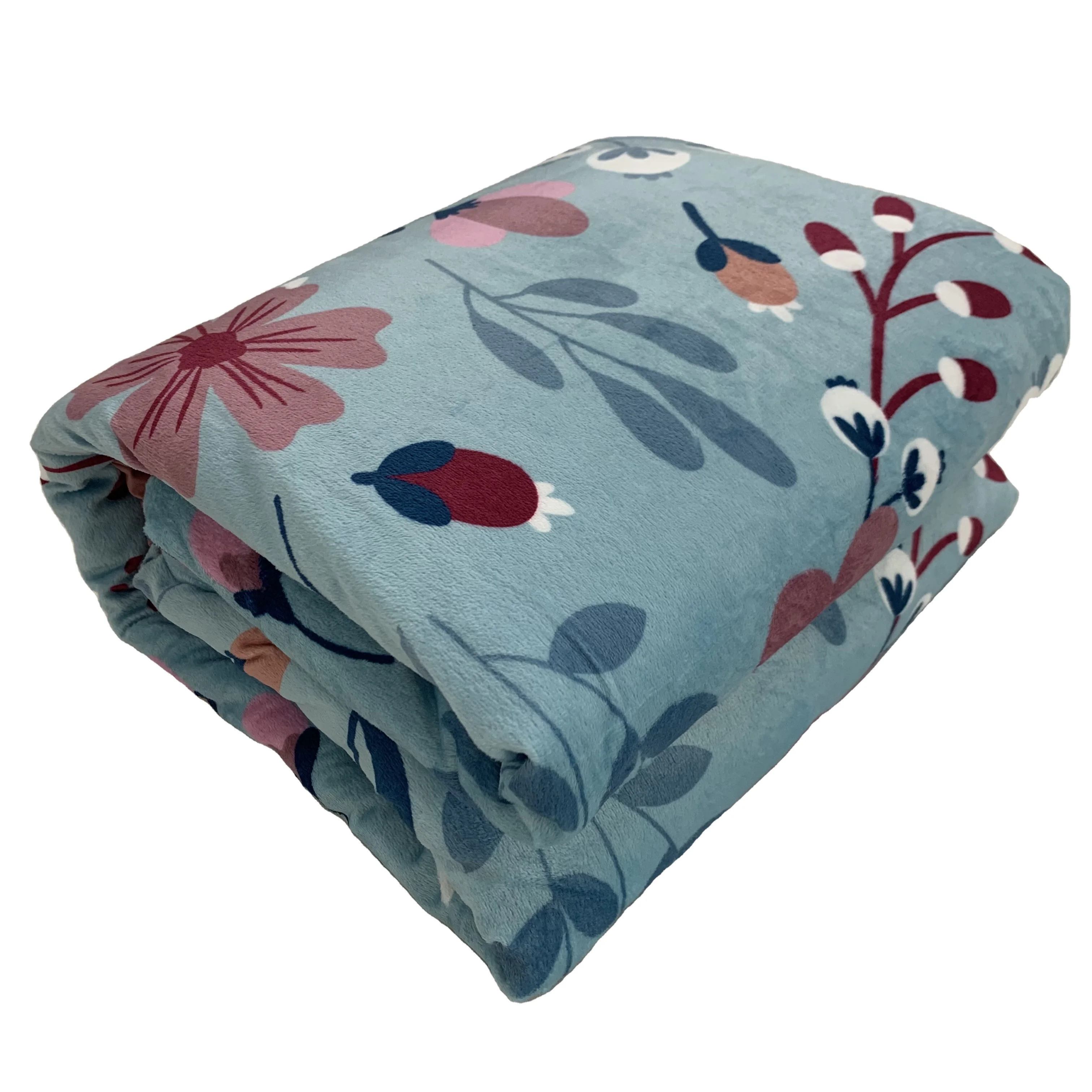 High Quality Autism Sensory Bamboo Cover Gray Cotton Glass Beads Filling Weighted Blanket for Kids