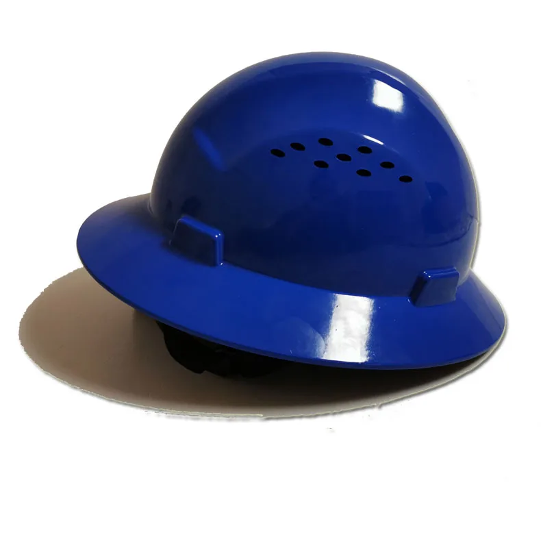 Safety Hard Hat Full Brim 6 Points Suspension Safety Helmet