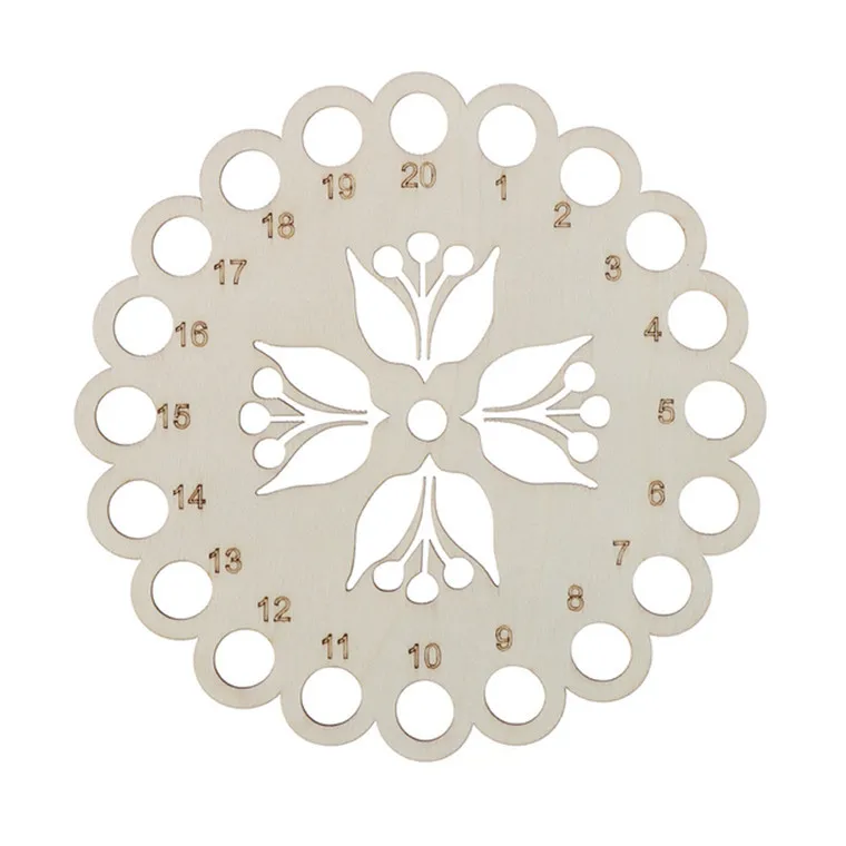 Wholesale Wooden Embroidery Dental Floss Organizer Wooden Portable Cross Embroidery Yarn Storage Tool