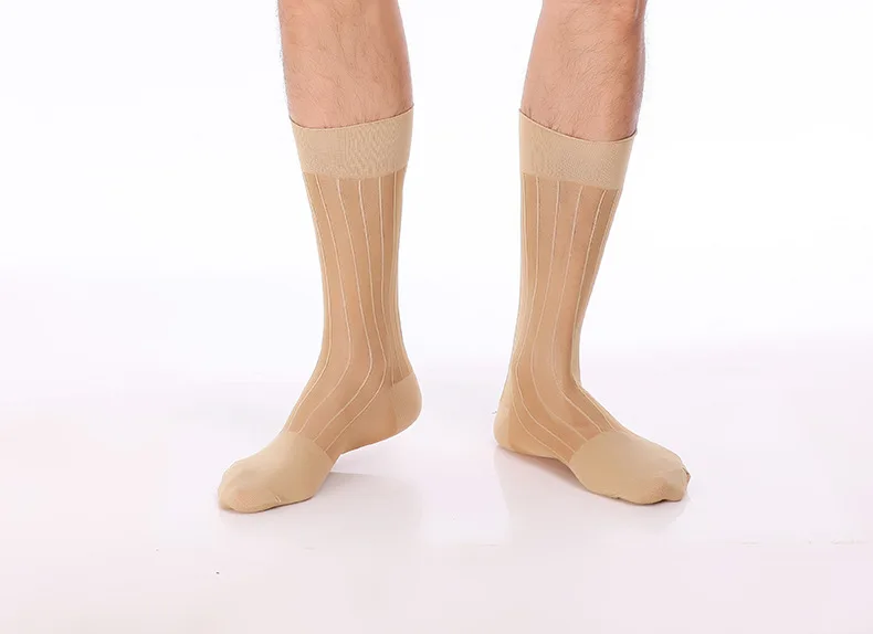 
Business Gentlemen Need To Buy Crew See-Through Breathable Silk Socks For Men 