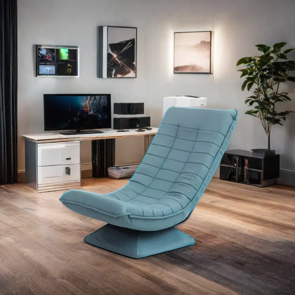 Modern Metal Gaming Chair with 360-Degree Swivel Folding Design Adjustable Tufted Cushions for Home Office Lounging togo sofa