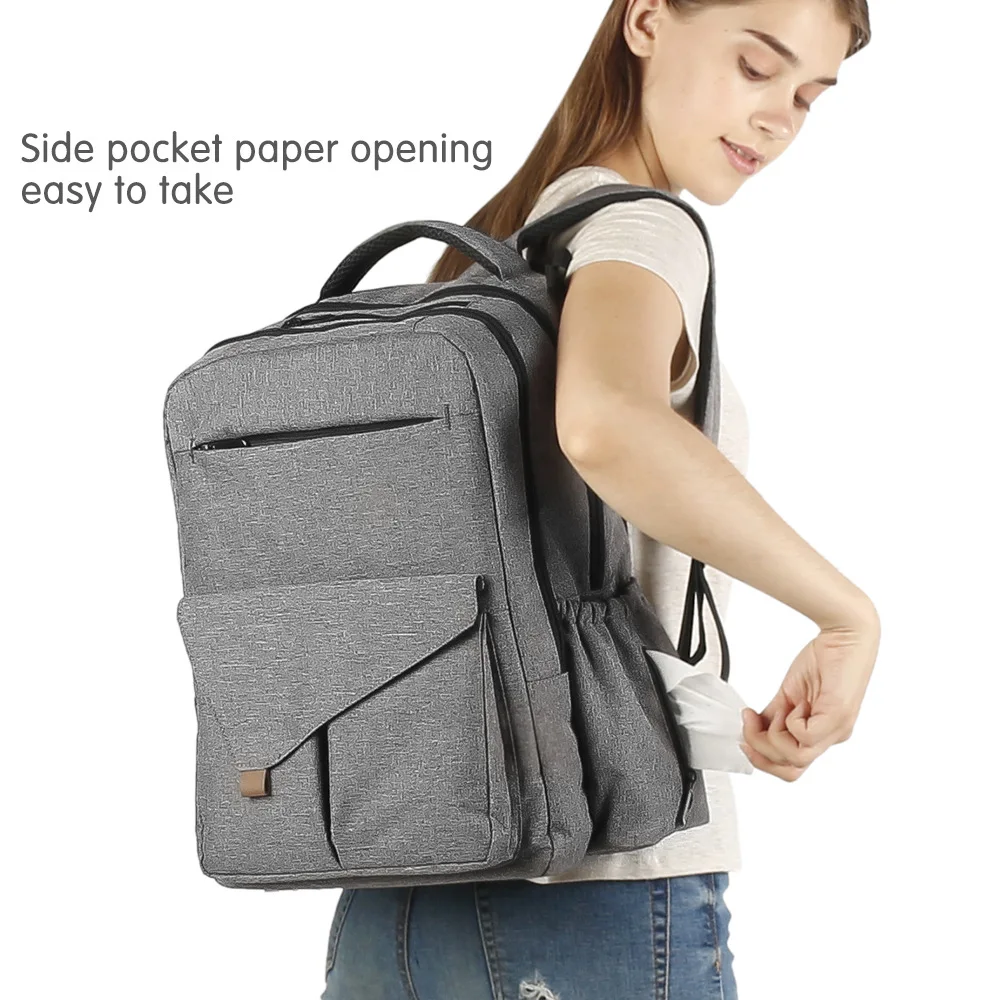 
atinfor Business Baby Bag Diaper Backpack Mommy Bag Large Capacity Function Multi Pocket Classified Items Diaper Bags 