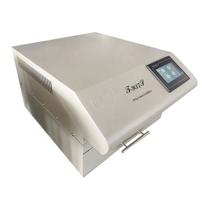Puhui touch screen PCBA lead free reflow oven T-937S for BGA reflow solder with 13.7*14.5 inch drawer area