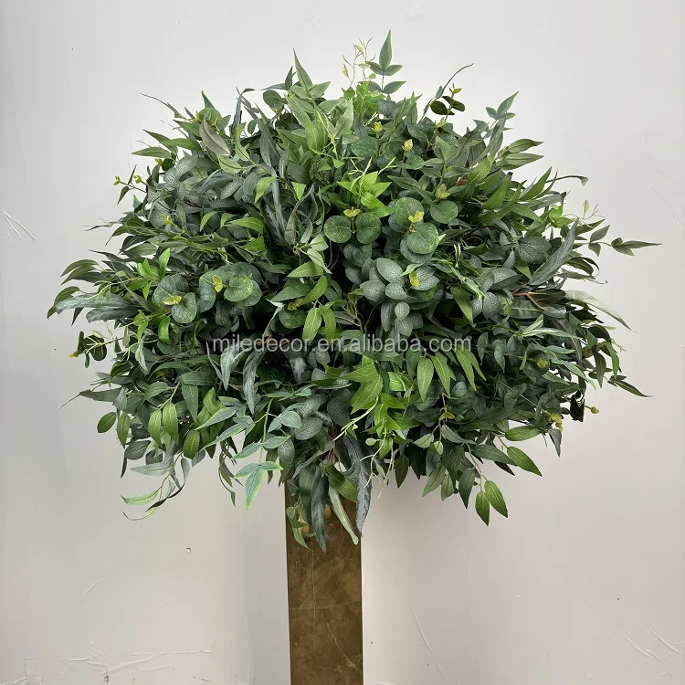 Wedding Reception 80cm Table Decor Green Leaf Wedding Centerpieces Custom Greenery Flower Ball