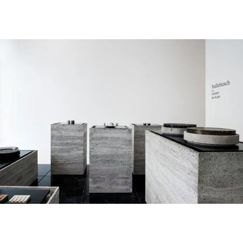 Оптовая продажа под заказ плитка травертина серого и серебристого цвета каменная цена