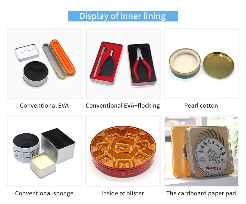 wholesale tinplate hinge tin sign storage rectangle metal tin packaging custom small cosmetic pencil tin case box