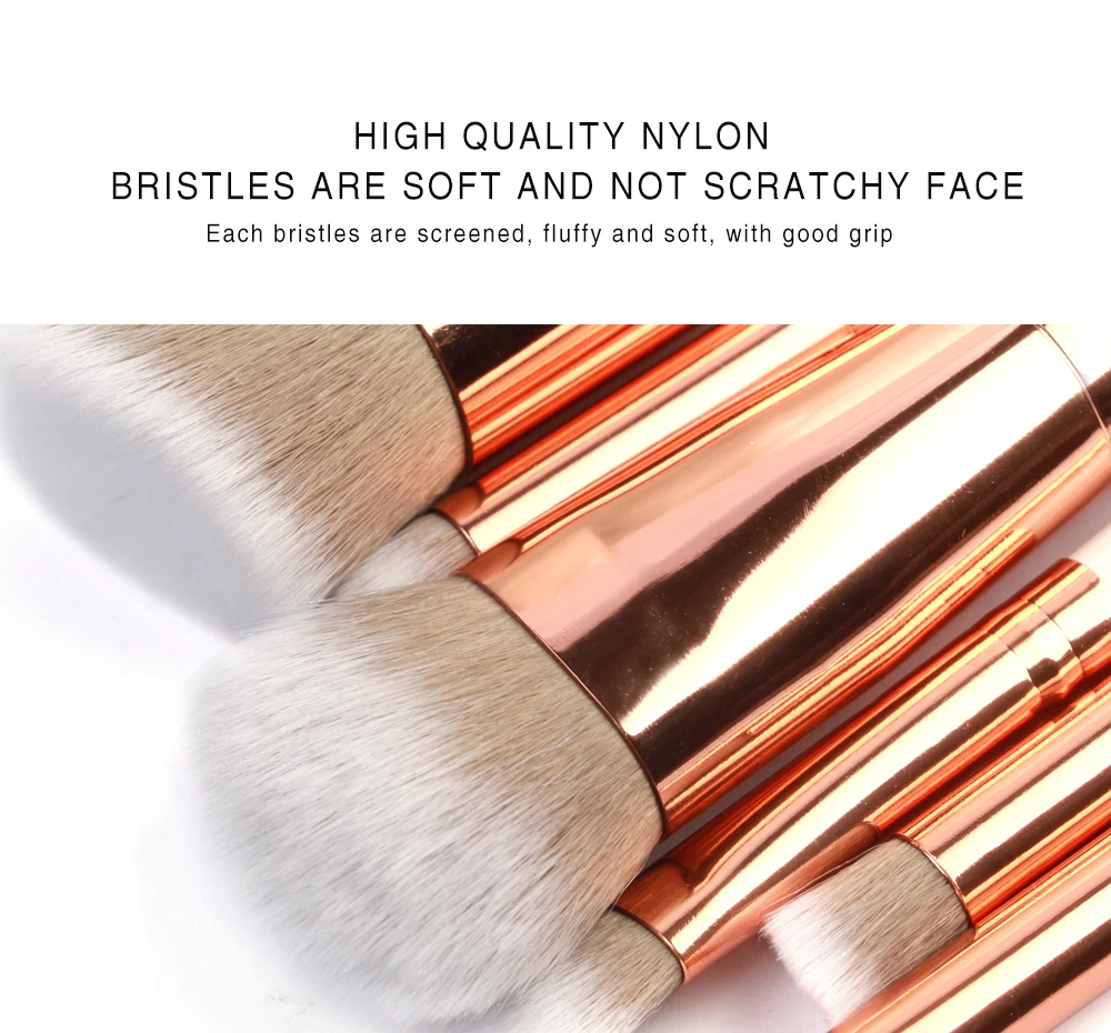 Maange Private Label Wholesale 8 pcs Wood Handle Brow Makeup Foundation Brush Vegan Makeup Brushes