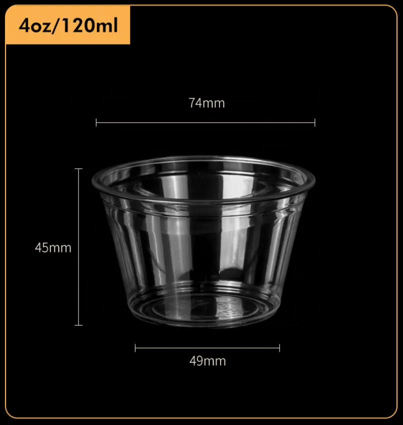 74mm PET rPET beverage cup party cup with factory price