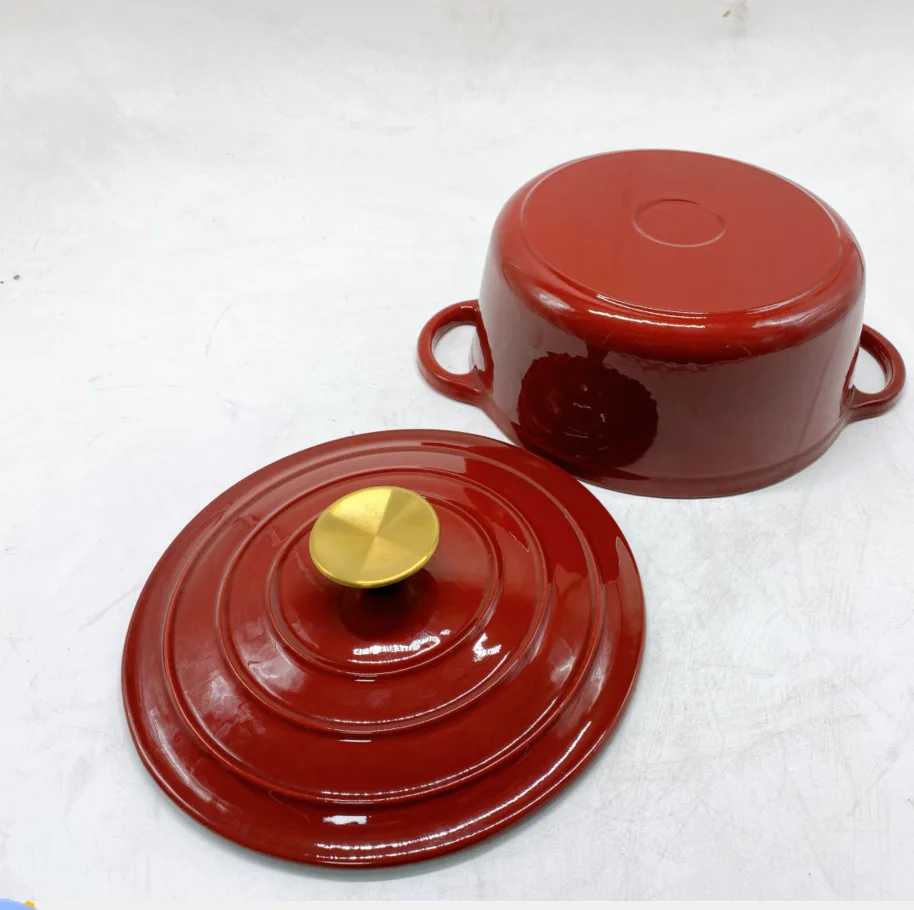 Nordic Style Chinese Design Oval Nonstick Enamel Cookware Soup & Stock Pots Casserole Dish and Pots