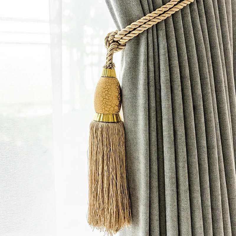 Innermor 1Pair Rope Curtain Tassels Bandages Brushes Curtain Supplies Tiebacks