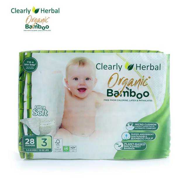 High quality hot selling safe and reliable cotton organic disposable bamboo baby diaper No.3