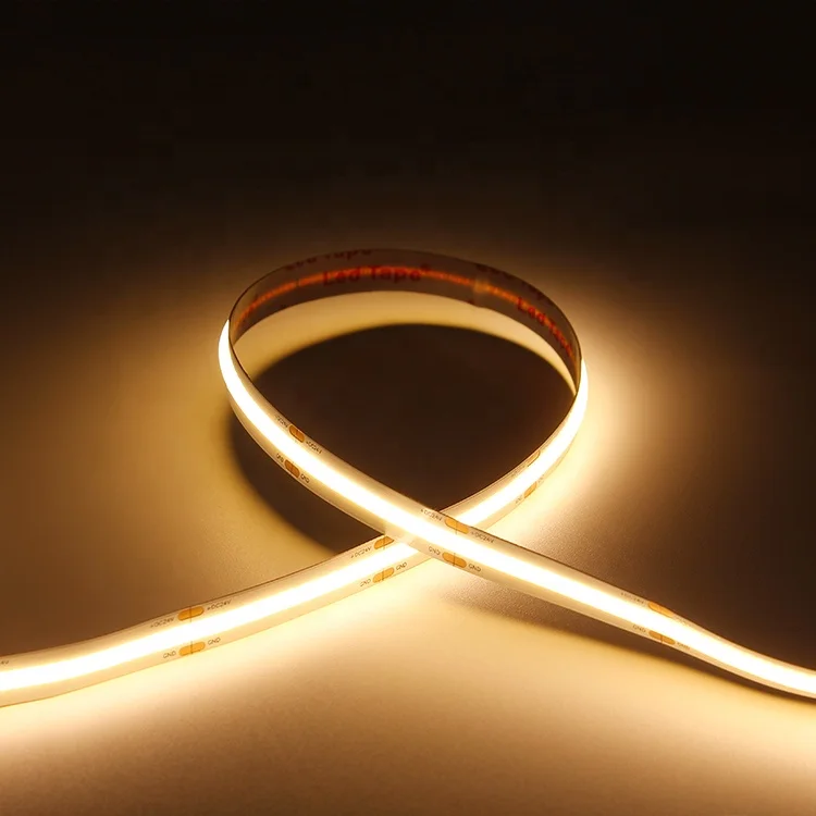 Factory Wholesale Price Flexible COB LED Strip Lights DC12V 16.4ft/5M 320leds/M CRI90 Flexible LED Tape Light