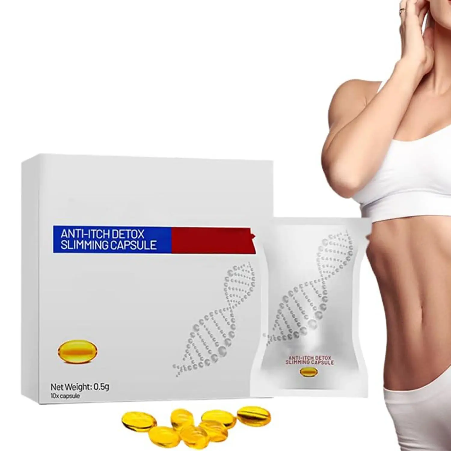 Anti-itch Detox Slimming Capsule Body Shaping Fat Burning Anti-cellulite Lose Weight Tighten Firming Arms Belly Female Body Care